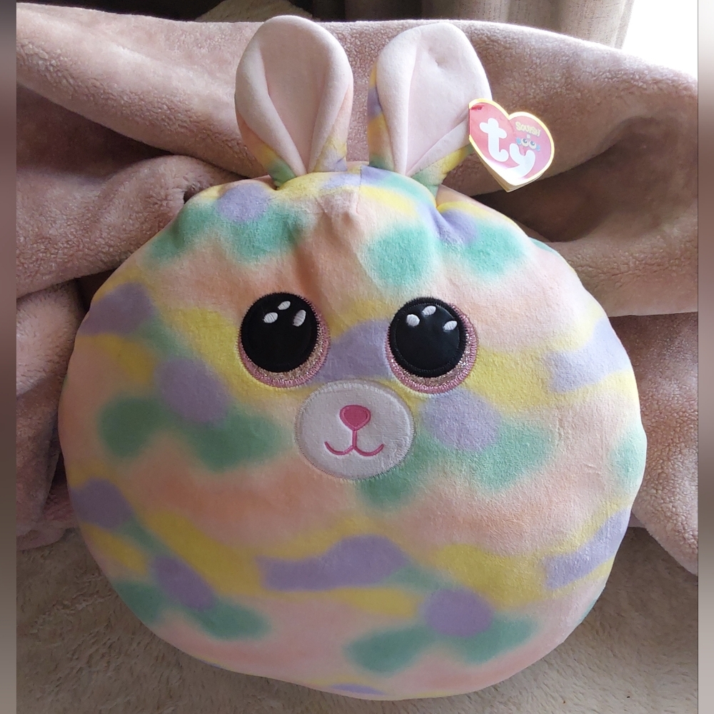 🌺 NWT Ty Squish-a-Boos Collection Plush Bunny